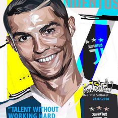 Cristiano Ronaldo Juventus | Pop-Art paintings Sports football