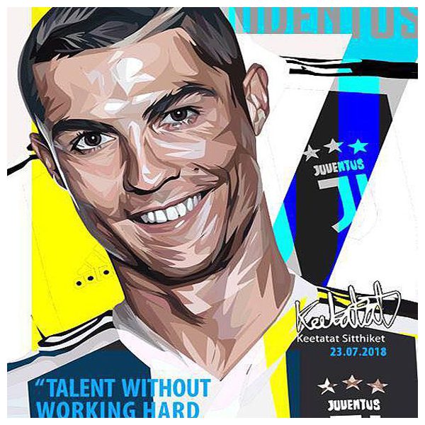 Cristiano Ronaldo Juventus | images Pop-Art Sports football