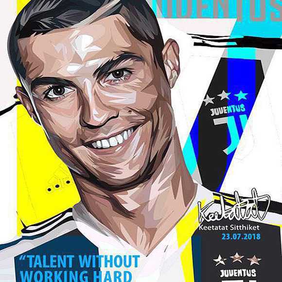 Cristiano Ronaldo Juventus | imágenes Pop-Art Deportes fútbol