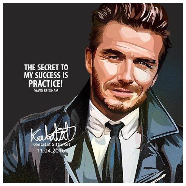 David Beckham : secret | Pop-Art paintings Sports football
