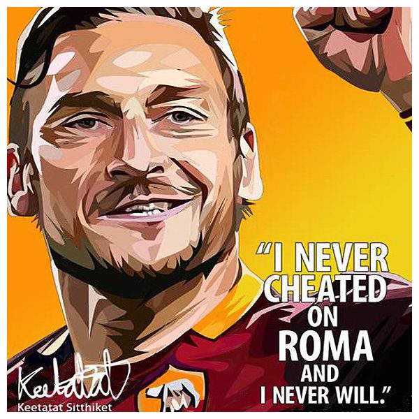 Francesco Totti : ver2 | Pop-Art paintings Sports football