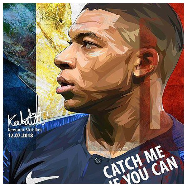 Kylian Mbappé | imágenes Pop-Art Deportes fútbol