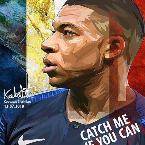 Kylian Mbappé | Pop-Art paintings Sports football