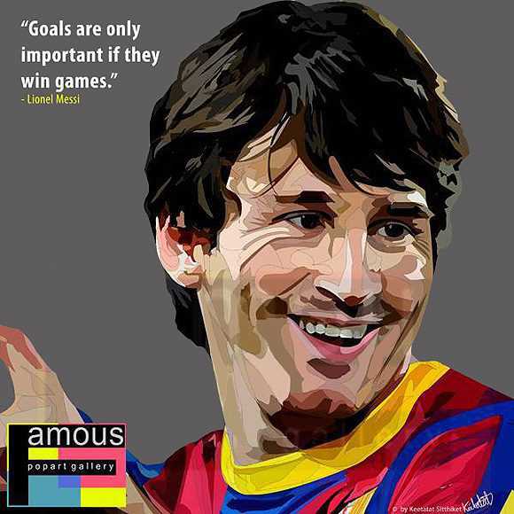 Lionel Messi : ver1/grey | imágenes Pop-Art Deportes fútbol