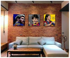 Lionel Messi : ver1/grey | Pop-Art paintings Sports football