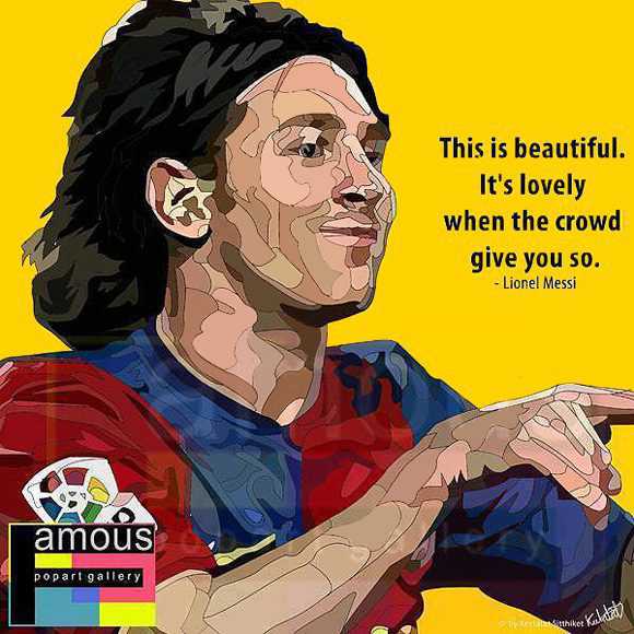 Lionel Messi : ver2/Yellow | imágenes Pop-Art Deportes fútbol