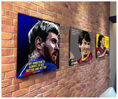 Lionel Messi : ver2/Yellow | Pop-Art paintings Sports football
