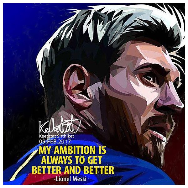 Lionel Messi : ver3 my ambition | Pop-Art paintings Sports football