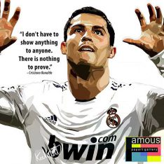 Cristiano Ronaldo : RM/WH&WH | Pop-Art paintings Sports football
