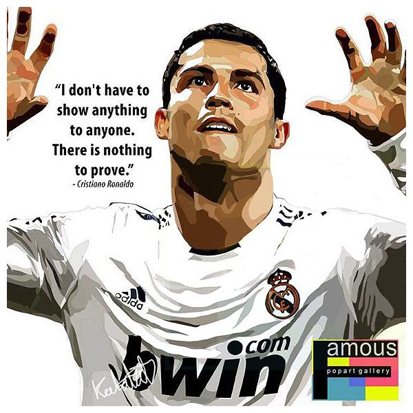 Cristiano Ronaldo : RM/WH&WH | Pop-Art paintings Sports football