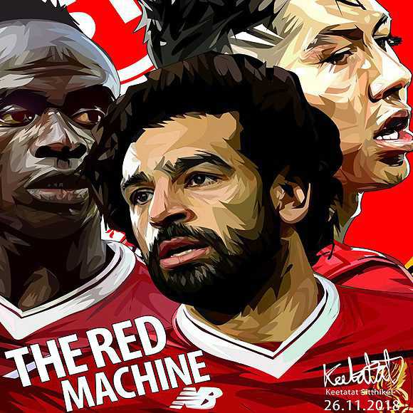 The Red Machine | Pop-Art paintings Sports football