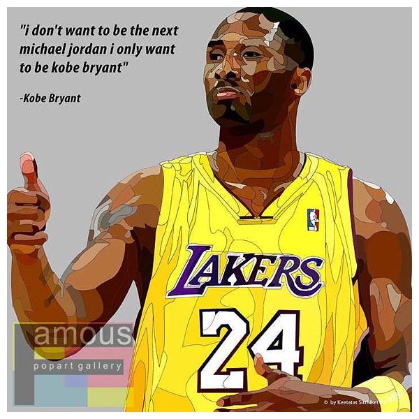Kobe Bryant : ver1 | imágenes Pop-Art Deportes basquet