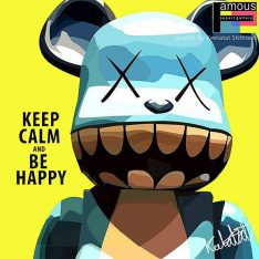 Kaws : keep calm & be happy | imatges Pop-Art Cartoon Bearbrick