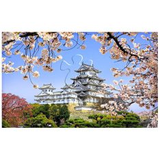 Himeji jo castle in spring : cherry blossoms | Pintoo puzzles 1000 pieces