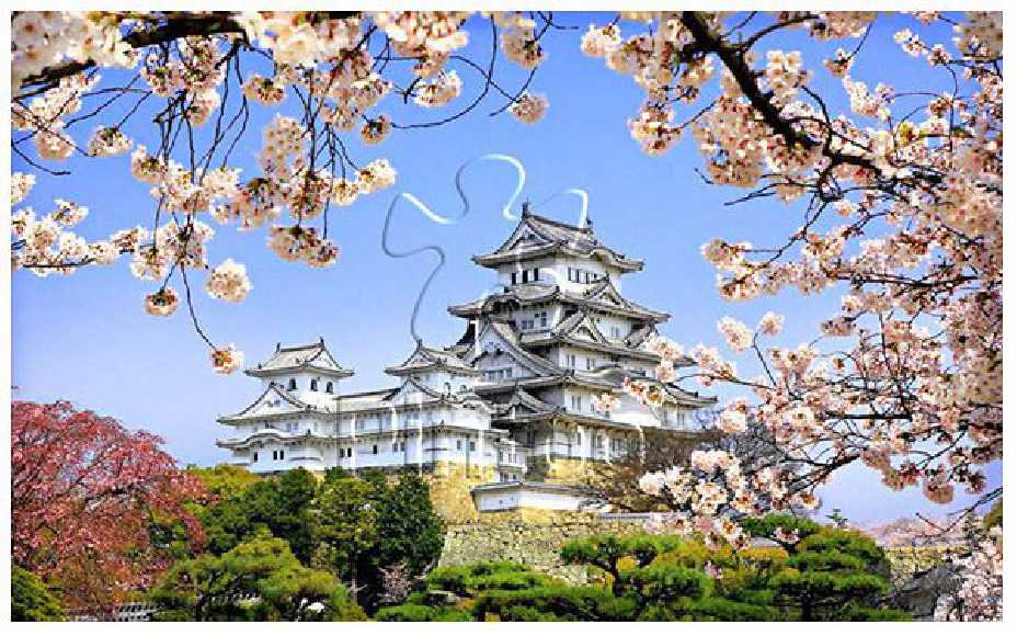 Himeji jo castle in spring : cherry blossoms | puzzles Pintoo 1000 piezas