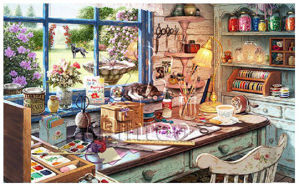 Steve Read : Grandmas Craft Shed | puzzles Pintoo 1000 peces