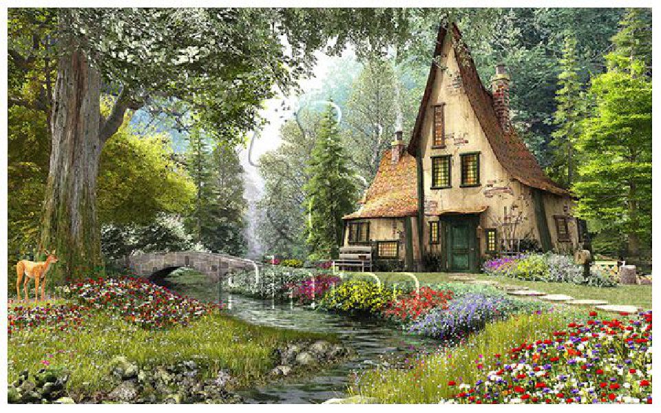 Dominic Davison : Toadstool Cottage | Pintoo puzzles 1000 pieces
