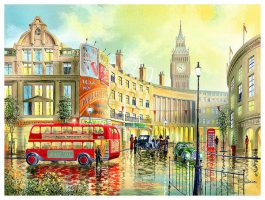 Ken Shotwell : Morning in London | puzzles Pintoo 1200 piezas