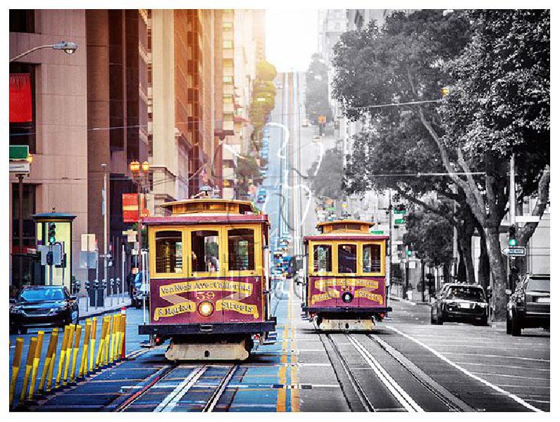 Cable Cars on California Street : San Fr | puzzles Pintoo 1200 piezas