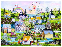 Jane Wooster Scott : Somewhere Over Rainbow | puzzles Pintoo 1200 pièces