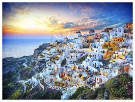 Beautiful Sunset of Greece | puzzles Pintoo 1200 pièces