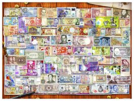 Garry Walton : Currency of the World | puzzles Pintoo 1200 piezas