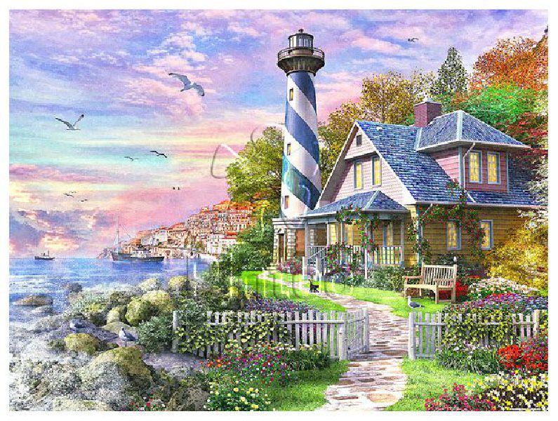 Dominic Davison : Sea House | puzzles Pintoo 1200 pièces