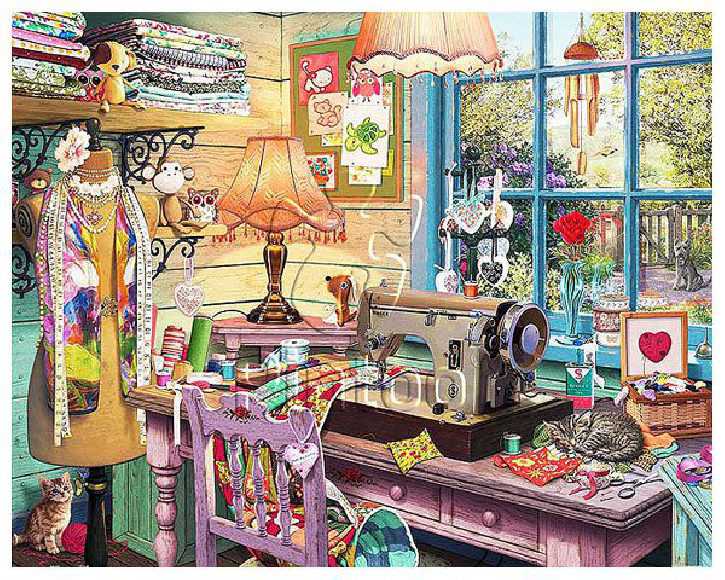 Steve Read : Sewing Shed | puzzles Pintoo 2000 pièces