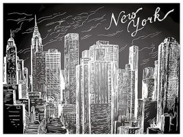 Sketches in NY | Pintoo puzzles 300 pieces