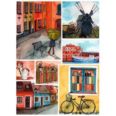 Beautiful Collage of Tranquil Streets | Pintoo puzzles 300 pieces