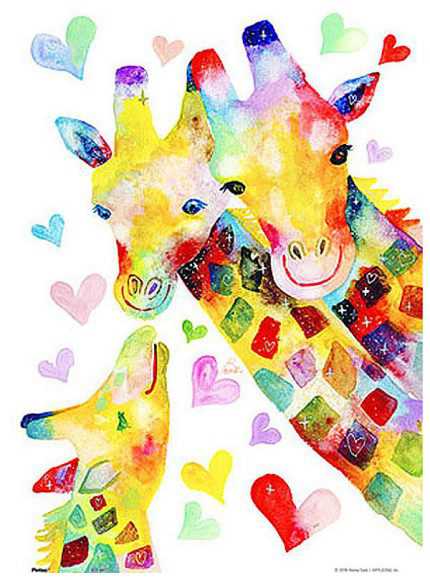 Reina Sato : Giraffe Family | Pintoo puzzles 300 pieces