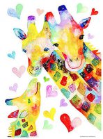 Reina Sato : Giraffe Family | puzzles Pintoo 300 piezas