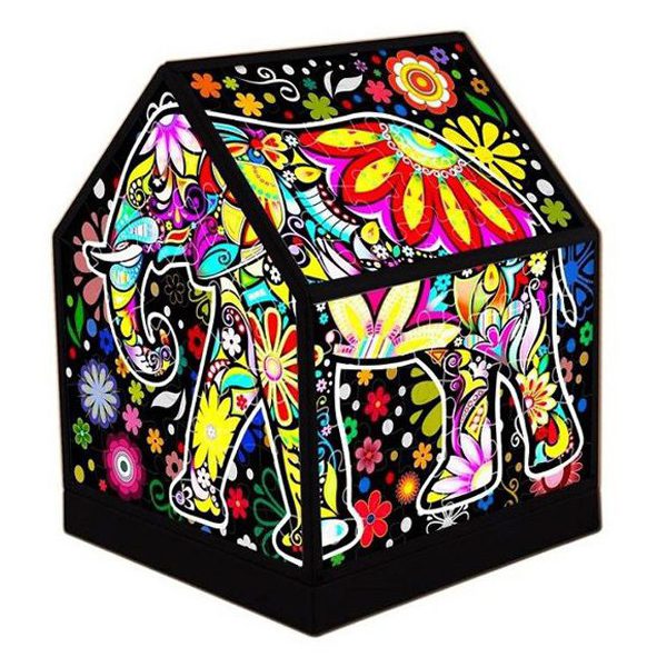cheerful elephants : LED | Pintoo 3D-puzzles 208 pieces