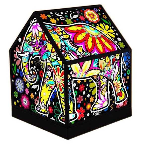 cheerful elephants : LED | puzzles-3D Pintoo 208 piezas