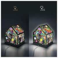 cheerful elephants : LED | Pintoo 3D-puzzles 208 pieces