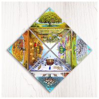 Jacek Yerka : Four Seasons & Apple Tree | puzzles Pintoo 224 pièces
