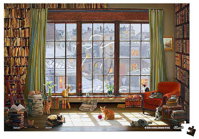 David Maclean : Window Cats | puzzles Pintoo 368 pièces