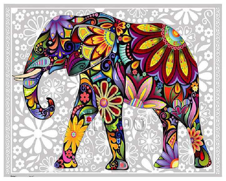 The Cheerful Elephant | Pintoo puzzles 500 pieces