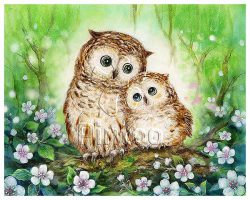 Kayomi : Owls In Green Forest | puzzles Pintoo 500 pièces