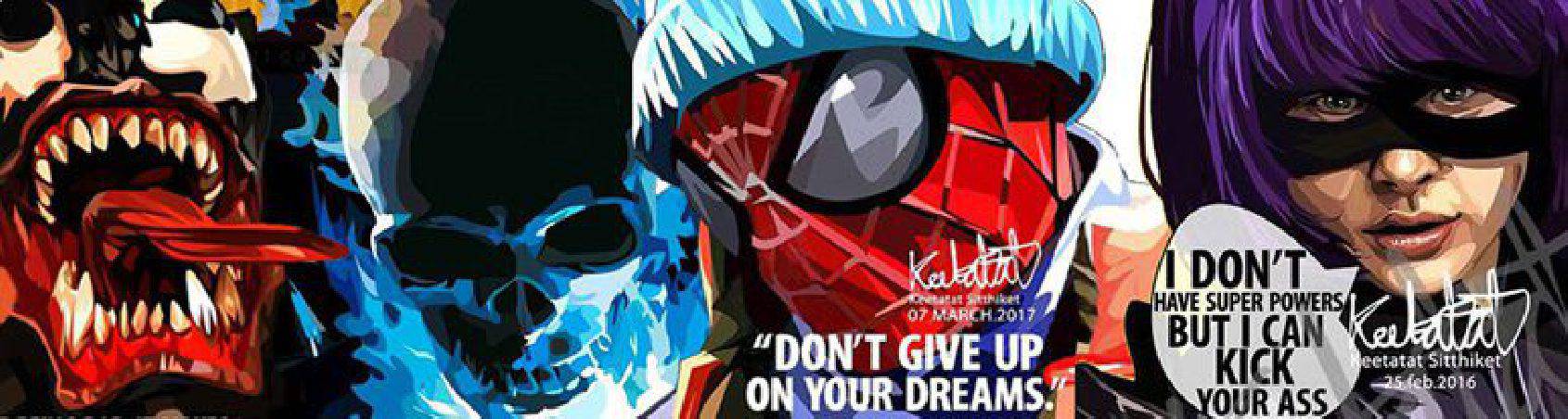 héroes-villanos Marvel imágenes para decorar estilo Pop-Art