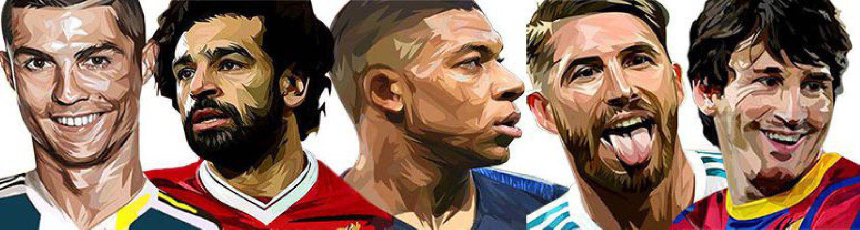 Pop-Art style paintings: football: players and coaches - to buy