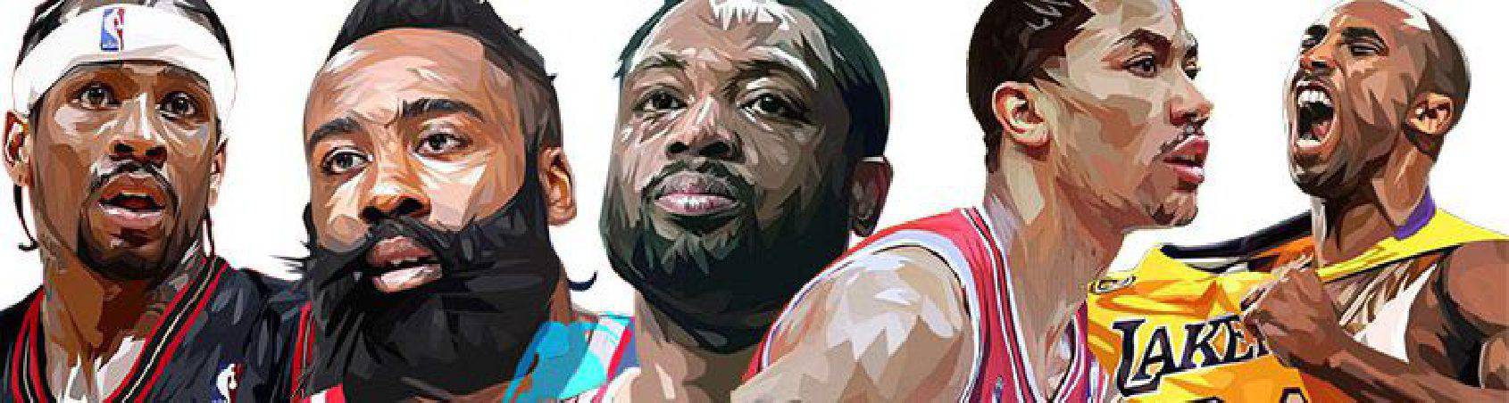 Pop-Art style paintings : basketball : NBA players - to buy