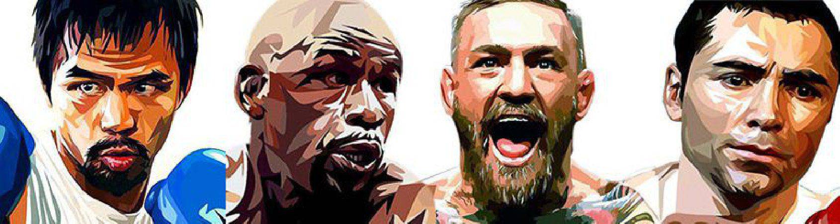 Pop-Art style paintings: current and legendary boxers - to buy