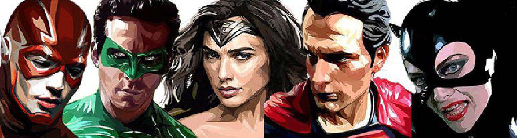 quadres estil PopArt - personatges DC comics: Superman, Wonderwoman...