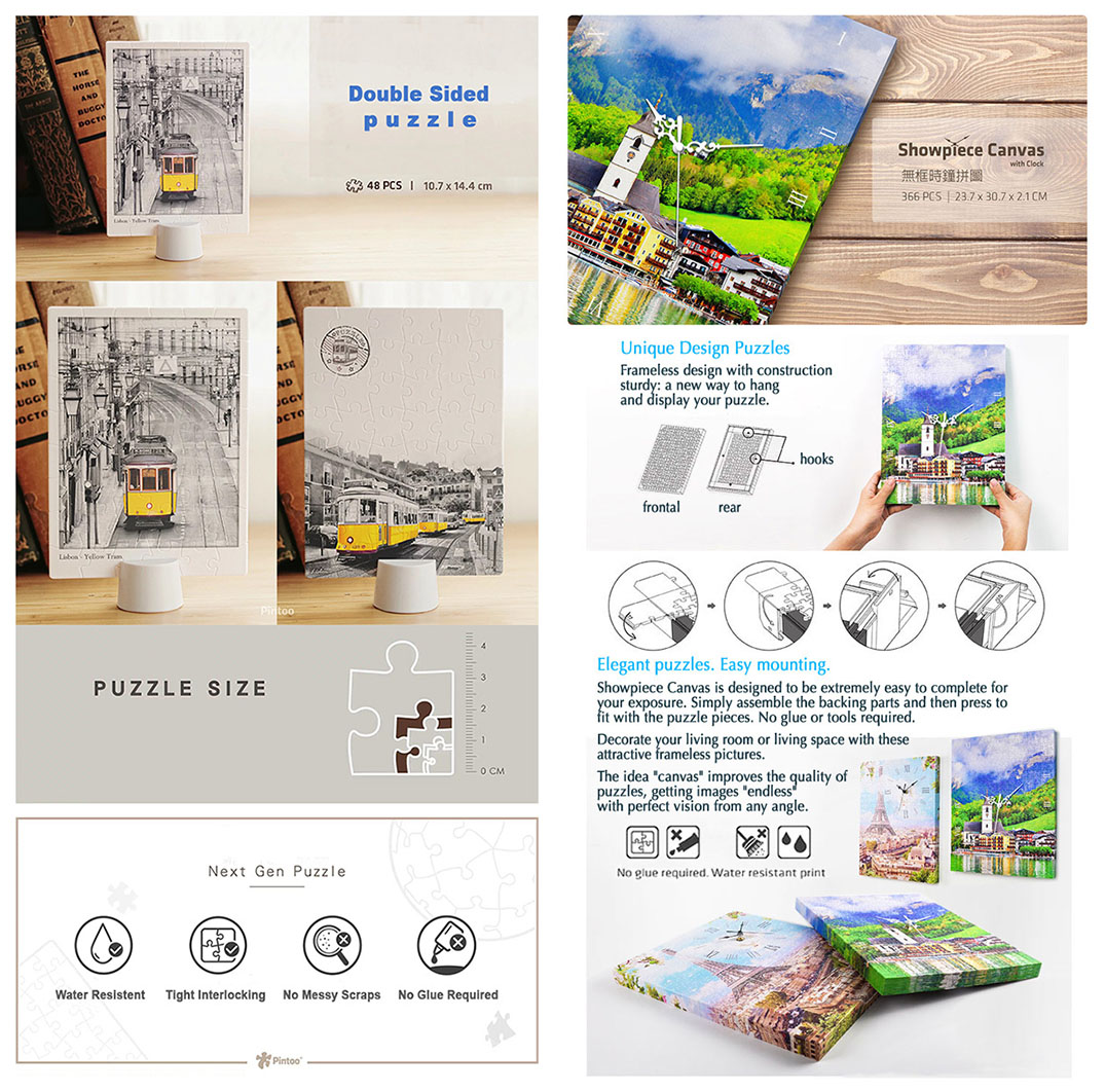 information about Pintoo Showpiece Special puzzles Canvas and Double Sided