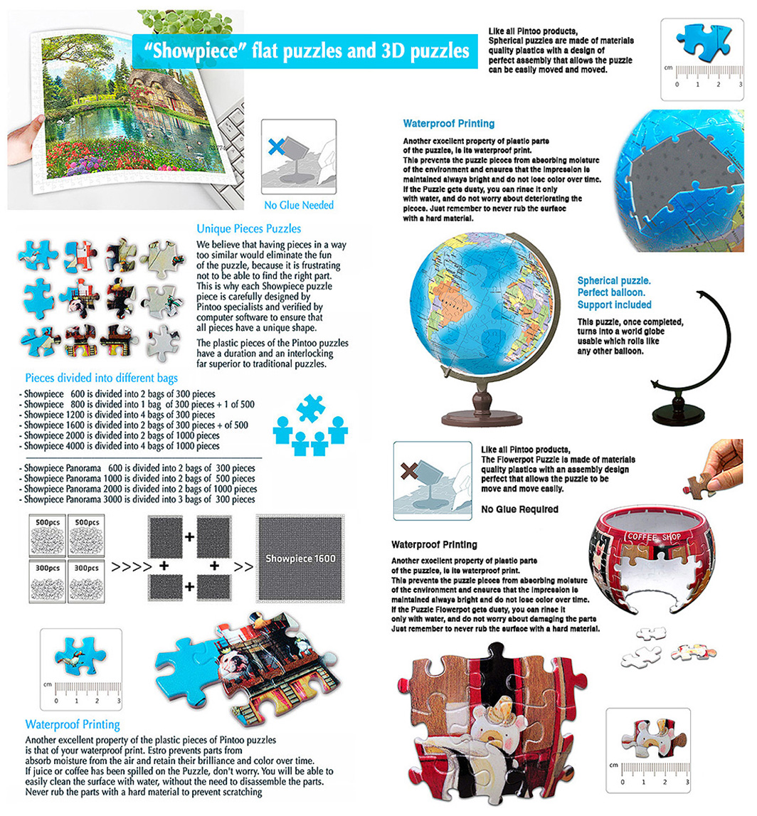 information Pintoo puzzles: Showpiece plans and 3D