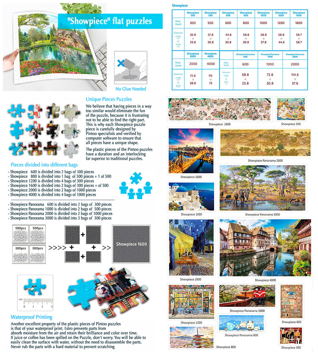 information about Pintoo Showpiece flat puzzles 300 pieces - 4000 pieces